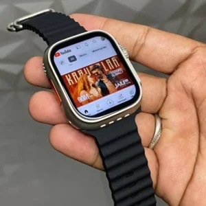 T800 Ultra SmartWatch With BT Calling and Answer Full Touch Fitness Smartwatch  (Black Strap, Free Size)