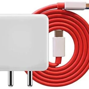 Quick Charge 85W Wall Charger for Mobile with Detachable Cable  (White, Red, Cable Included)