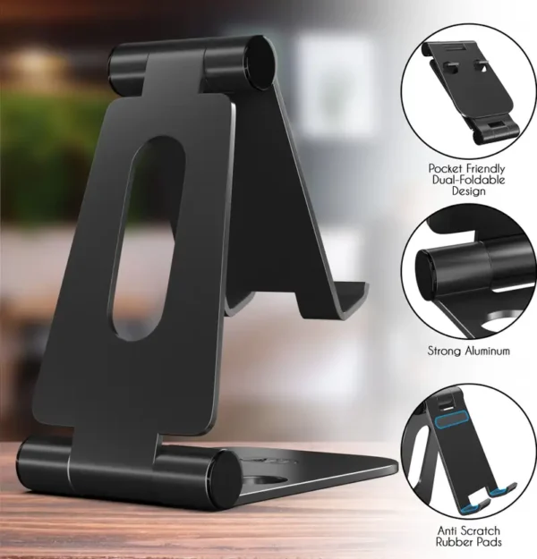 ELV Aluminium Adjustable And Foldable Dock Mobile Holder - Image 6